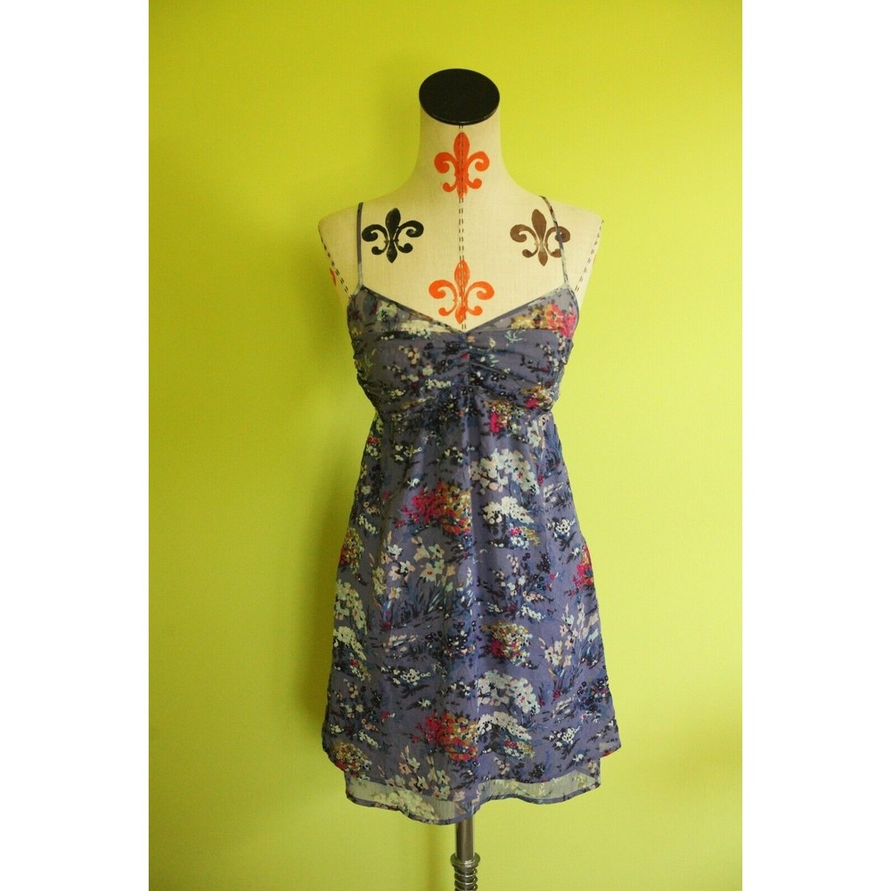 American Eagle Women's 2 Floral Print Sun Dress Summer Spaghetti Straps Layered